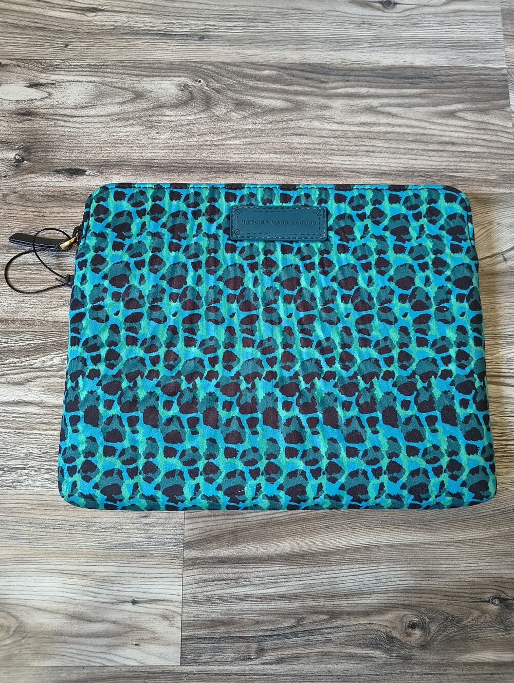 Marc By Marc Jacobs Teal Leopard Print Tablet Sleeve